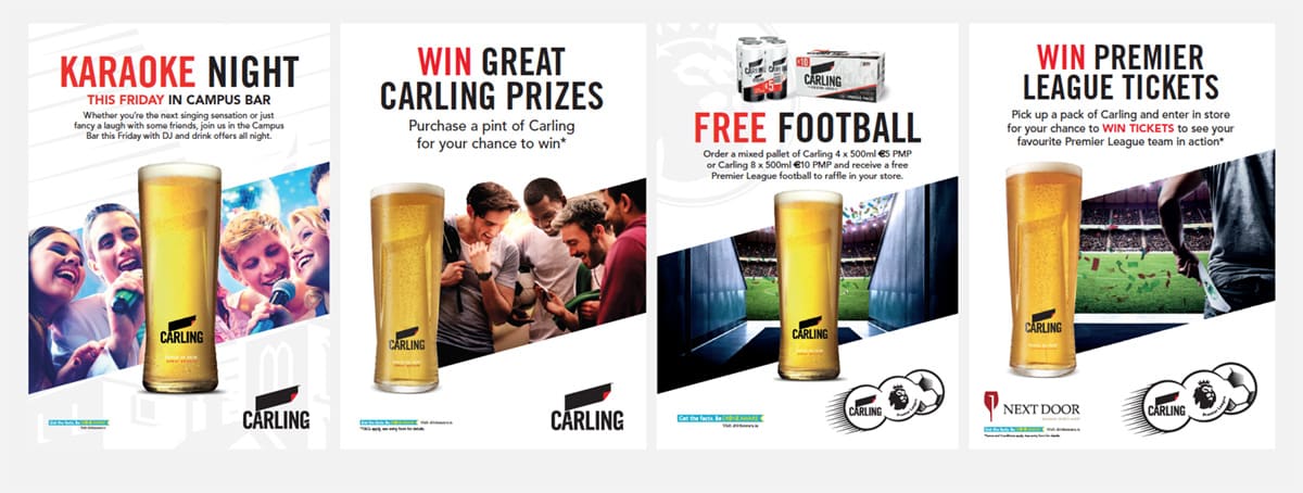 Carling Premier League Competition -  Print Design