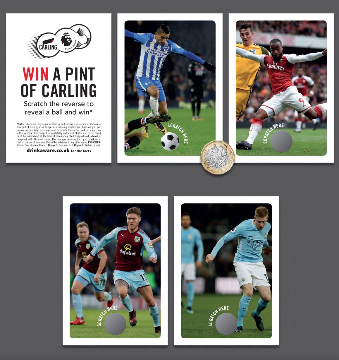 Carling Premier League Competition -  Scratchcard Print Design
